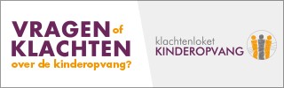 Op de foto ziet u een banner voor Klachtenloket Kinderopvang langwerpig